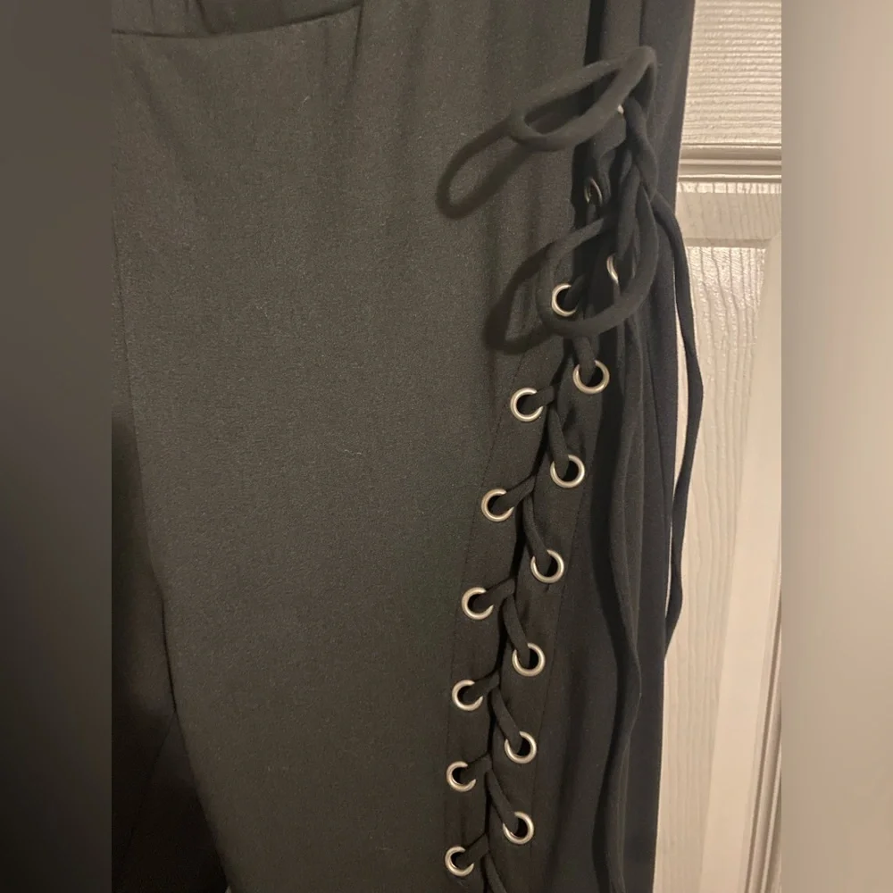Forest Ink ๐ค Alice ๐ Lace Up Flare Pants ๐ค NWOT - Picture 5 of 7